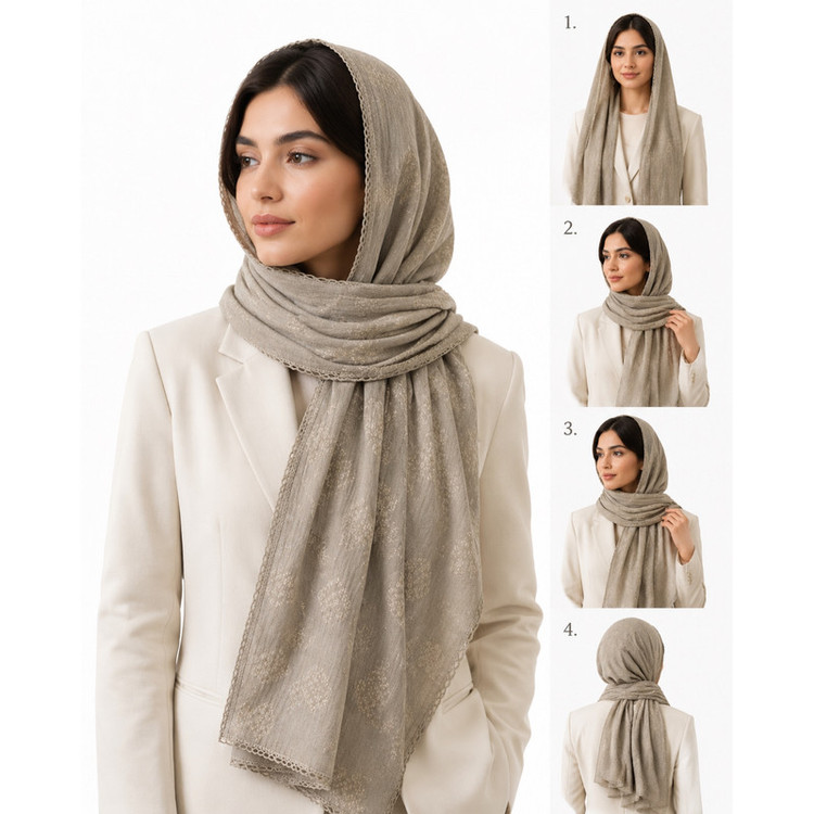 شال پرادا زنانه مدل MND1997 با طول و عرض 200*70 سانتیمتر