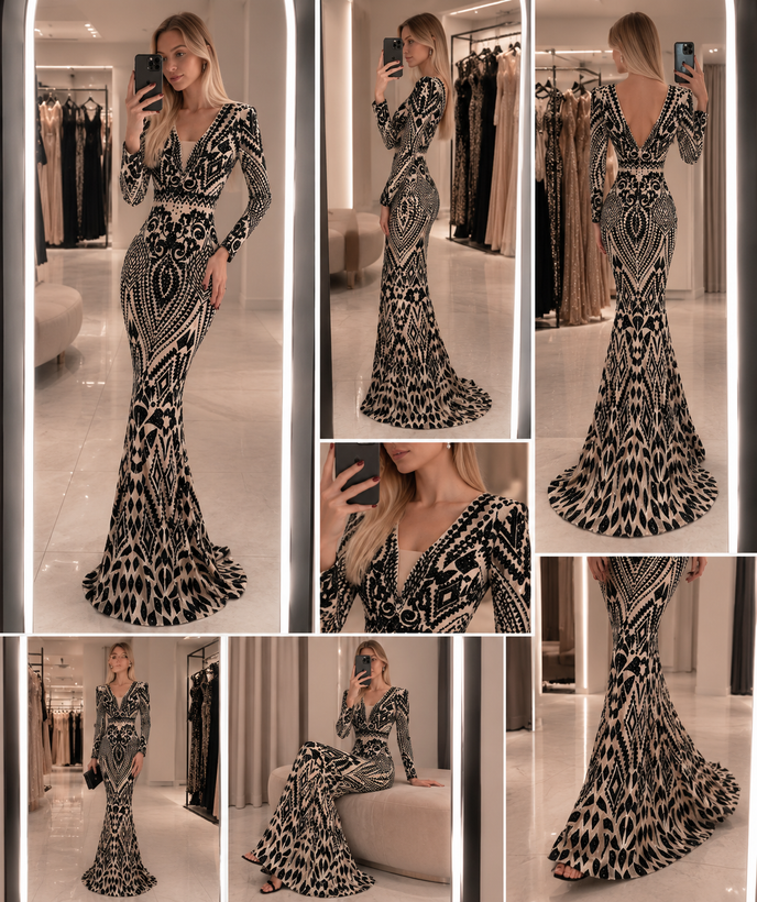 پیراهن یقه هفت زنانه مدل NEW_DES_1997