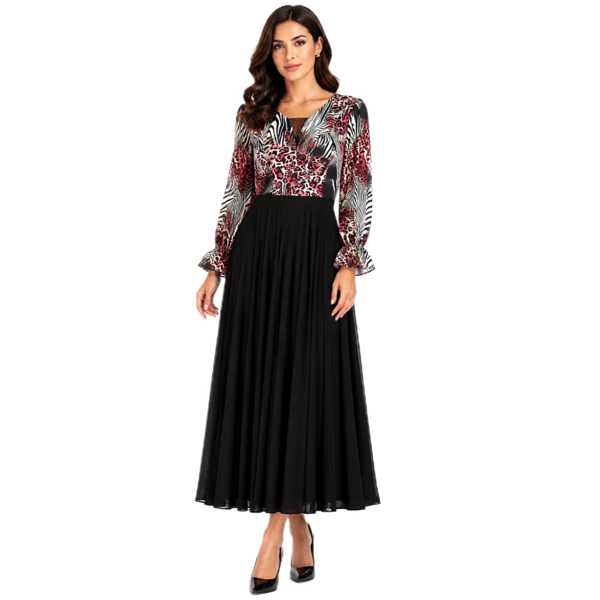 پیراهن یقه گرد زنانه مدل MND1997