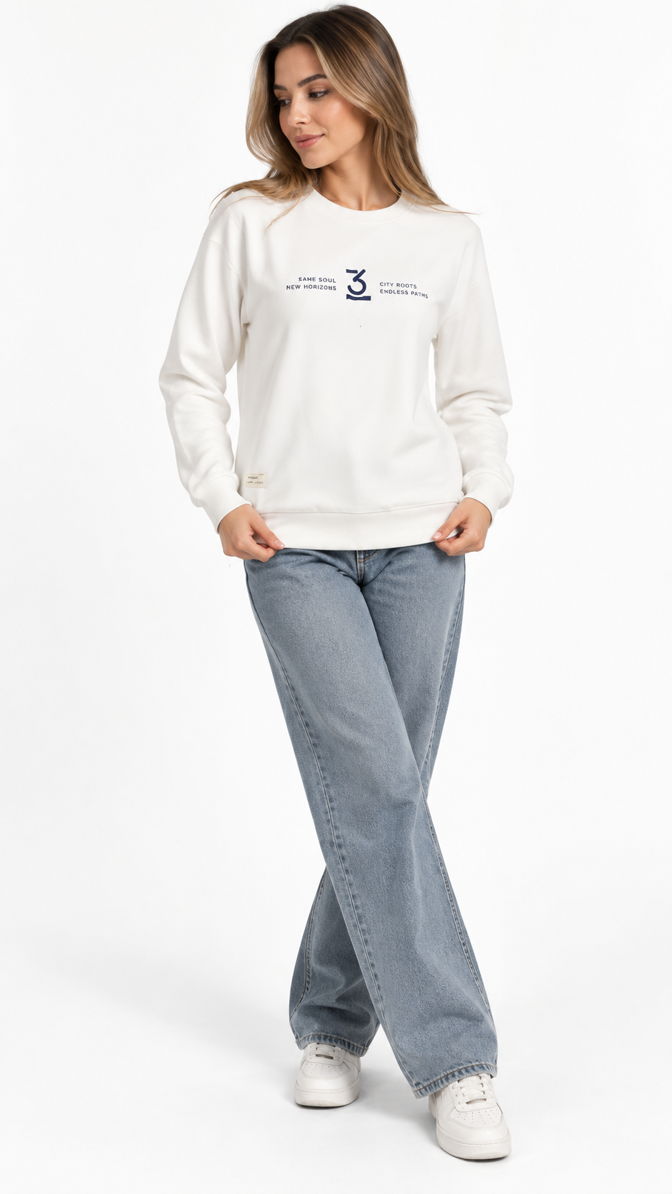 بلوز پاییزه زنانه مدل blue sky 🩵